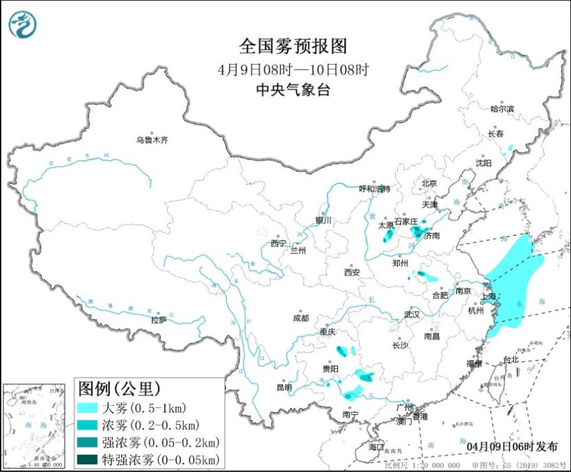 江南华南等地多降雨 东部海域有大雾